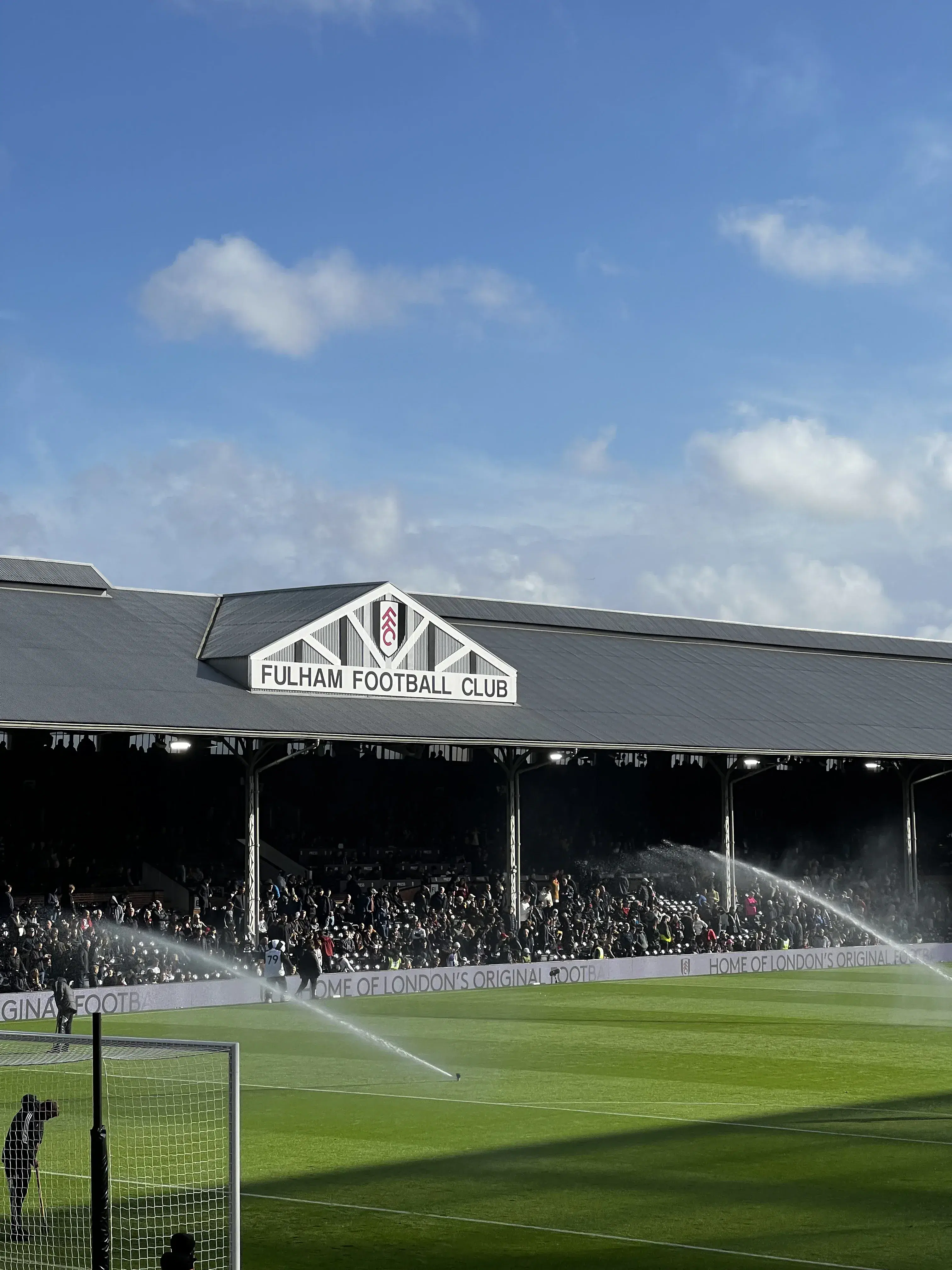 View from the Hammersmith Stand at Craven Cottage during a Fulham FC match